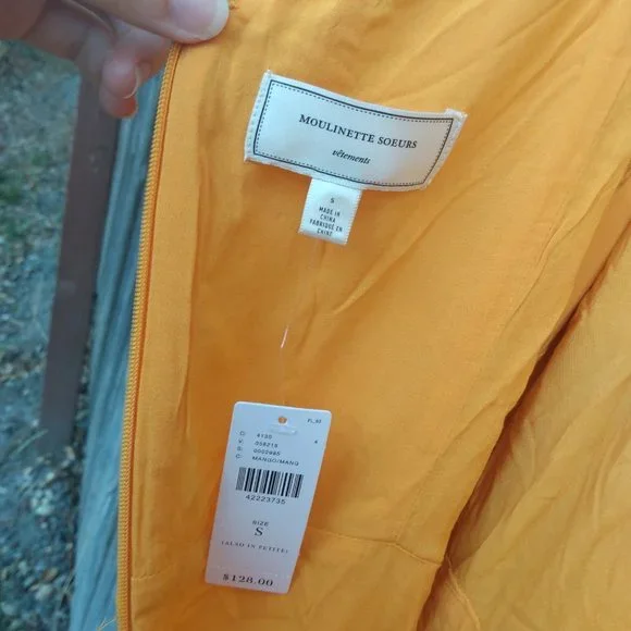 Final Price ❤️ NWT ‼️ Moulinette Soeurs from Anthropologie: Mango/S/Rayon/Lined - Picture 3 of 6